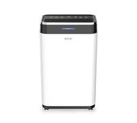 ecoair DC26 Compressor Dehumidifier - 26 Litres/Day Extraction， 6.5L Tank， Humidistat Control， High-Capacity Moisture Removal - White