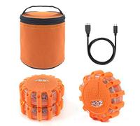 Ecoangel NOTENS Flashing Warning Lights - LED Emergency Road Flare - Orange - Compatible with Car, Truck, Boat, Vehicle - Waterproof, Crushproof & Magnetic