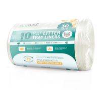 Ecobag - 10 Pack Cat Litter Tray Liners - XL 30L size - 27 Microns Extra-Thick Leak-Proof Bags - Scratch Resistant, Heavy Duty, Universal Fit, Eco-Friendly Recyclable Material - 960 x 460mm