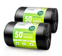 Ecobag 100 Pack Black Heavy Duty Refuse Sacks 736 X 990 mm 100L 33 Microns