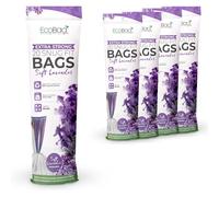 EcoBag - 100 Pack Lavender Scented Kitchen Drawstring Bin Liner - 20L - 24 Microns - Heavy Duty, Extra Strong, Brabantia Compatible, Tear Resistant, Odor Control (420 x 760mm)