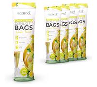 EcoBag - 100 Pack Lemon Scented Kitchen Drawstring Bin Liner - 20L - 24 Microns - Heavy Duty, Extra Strong, Brabantia Compatible, Tear Resistant, Fresh Smell (420 x 760mm)