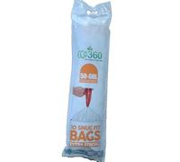 EcoBag - 100 Pack White Kitchen Drawstring Bin Liner - 50-60L - 28 Microns - Heavy Duty, Extra Strong, Brabantia Compatible, Eco-Friendly, Tear Resistant, Clear Recycling Bags (620 x 810mm)