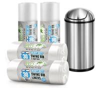 Ecobag 120 Pack Heavy Duty White Bin Liners - 55L, 15 Microns (580X880mm)