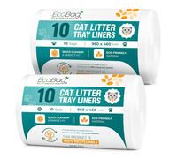Ecobag 20 Pack Cat Litter Tray Liners - XL 30 Litre, 27 Micron Extra-Thick Leak-Proof & Odour Control Bags - Scratch Resistant, Heavy Duty, Fits Large & XL Litter Trays - Eco-Friendly, 960 x 460mm
