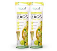 Ecobag 20 Pack Lemon Scented Kitchen Drawstring Bin Liner 60L, 28 Microns Heavy Duty 620 X 810mm