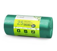 EcoBag - 25 Pack Extra Strong Heavy Duty Garden Sacks - 100L - 30 Microns - Recyclable, Leak Resistant & Eco-Friendly, Durable Garden Waste Disposal Bags for Household & Commercial Use (736x990mm)