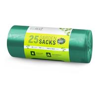 EcoBag - 25 Pack Extra Strong Heavy Duty Garden Sacks - 80L - 30 Microns - Recyclable, Leak Resistant & Eco-Friendly, Durable Garden Waste Disposal Bags for Household & Commercial Use (700x860mm)