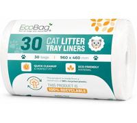 Ecobag 30 Pack Cat Litter Tray Liners - XL 30 Litre, 27 Micron Extra-Thick Leak-Proof & Odour Control Bags - Scratch Resistant, Heavy Duty, Fits Large & XL Litter Trays - Eco-Friendly, 960 x 460mm