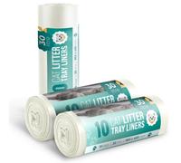 Ecobag 30 Pack Heavy Duty White Cat Litter Tray Liners 960 X 460 mm 30L 27 Microns