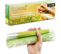 Ecobag 30 Pack Reusable Freezer/sandwich Bags 200mm X 250mm 2.5 Litre Size, 35 Microns, Clear