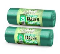 EcoBag - 50 Pack Extra Strong Heavy Duty Garden Sacks - 80L - 30 Microns - Recyclable, Leak Resistant & Eco-Friendly, Durable Garden Waste Disposal Bags for Household & Commercial Use (700x860mm)