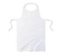 EcoBag Eco Disposable Aprons White 20 Pack - Recycled Polyethylene, One Size 27 x 46 Inch, For Home & Workplace Use