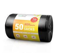 EcoBag - Extra Strong Heavy Duty Refuse Sacks - Recyclable Bin Bags, Leak Resistant, Eco-Friendly, Durable Waste Disposal Bags for Household & Commercial Use