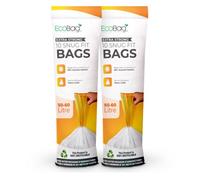Ecobag Heavy Duty 40 Pack White Kitchen Drawstring Bin Liner 620 X 810mm 60L 28 Microns