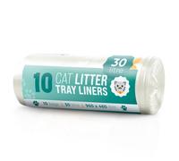 Ecobag Heavy Duty Cat Litter Tray Liners 960 X 460 mm 30L, 27 Microns, White, 10 Pack