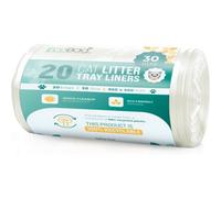 Ecobag Heavy Duty Cat Litter Tray Liners 960 X 460 mm 30L, 27 Microns, White, 20 Pack
