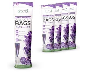 EcoBag - Lavender Scented Kitchen Drawstring Bin Liner - 20L - 24 Microns - Heavy Duty, Extra Strong, Brabantia Compatible, Tear Resistant, Odor Control (420 x 760mm) (20L, Pack of 1 (100 Count))