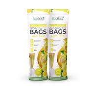 Ecobag Lemon Scented Kitchen Drawstring Bin Liner 30L, 25 Microns Heavy Duty, 465 X 750mm, 40 Pack