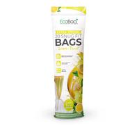 Ecobag Lemon Scented Kitchen Drawstring Bin Liner 30L, 28 Microns Heavy Duty, 620 X 810mm, 20 Pack