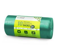 ECOBAG NOT ALL BAGS ARE EQUAL 10 Pack Extra Strong Garden Sacks - 120L / 55 Microns - Leak Resistant in Green ECOBAG NOT ALL BAGS ARE EQUAL Green