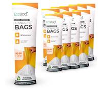 ECOBAG NOT ALL BAGS ARE EQUAL 100 Pack White Kitchen Drawstring Bin Liner - 50-60L - 28 Micron ECOBAG NOT ALL BAGS ARE EQUAL White