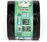 ECOBAG NOT ALL BAGS ARE EQUAL 10Pack Wheelie Bin Liners -240L-18 Microns-Heavy Duty & Leak Resistant in Black ECOBAG NOT ALL BAGS ARE EQUAL Black