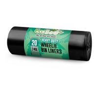 ECOBAG NOT ALL BAGS ARE EQUAL 20Pack Wheelie Bin Liners -240L-18 Microns-Heavy Duty & Leak Resistant in Black ECOBAG NOT ALL BAGS ARE EQUAL Black