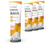 ECOBAG NOT ALL BAGS ARE EQUAL 40 Pack White Kitchen Drawstring Bin Liner - 50-60L - 28 Microns ECOBAG NOT ALL BAGS ARE EQUAL White