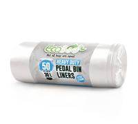 ECOBAG NOT ALL BAGS ARE EQUAL 50 Pack Heavy Duty White Bin Liners - 30L / 15 Microns - (510x600mm) ECOBAG NOT ALL BAGS ARE EQUAL White