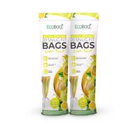 ECOBAG NOT ALL BAGS ARE EQUAL Lemon Scented Drawstring Bin Liners 30 Litre, 40 Pack, White ECOBAG NOT ALL BAGS ARE EQUAL White