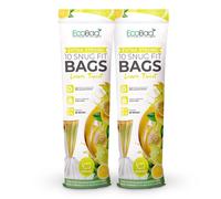 ECOBAG NOT ALL BAGS ARE EQUAL Lemon Scented Drawstring Bin Liners 60 Litre, 20 Pack, White | Size: 20 Pack ECOBAG NOT ALL BAGS ARE EQUAL White 20 Pack