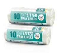 Ecobag White 20 Pack Cat Litter Tray Liners, Xl, 30L, 27 Microns Extra Thick, Leak Proof, 960 X 460mm