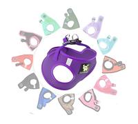 EcoBark Rapid Fastener Super Comfort Fully Adjustable Double Padded Step in Dog Harness (XXS, Purple)