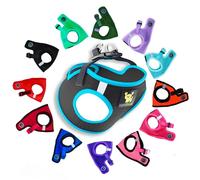 EcoBark Step In Dog Harness Eco Friendly for Small Dogs Teacup Breeds Reflective Adjustable Soft Mesh Toy Breeds Black and Teal XXS