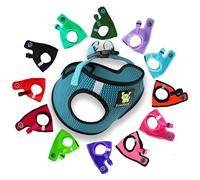 EcoBark Step In Dog Harness Eco Friendly for Small Medium Dogs Reflective Adjustable Soft Mesh Toy Breeds Blue (Aqua Sport) Large