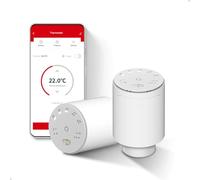 ECOBAY GEM Smart Radiator Thermostat 2 Pack, Zigbee TRV Add-ons, Thermostatic Radiator Valve, APP & Voice Control (Alexa, Google Assistant), Energy Saving