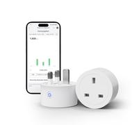 ECOBAY Matter Smart Plug 2 Pack, 16A/3680W Smart Socket, WiFi Outlet with Energy Monitoring via Tuya App, Timer & Voice Control, Works with Alexa, Google Home, Apple HomeKit