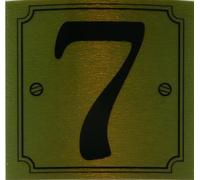 eCobbler Gold Stick On Door Number - Number 7