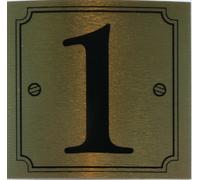 eCobbler Metalic Stick On Door Numbers 0 To 9In Gold - Number 1