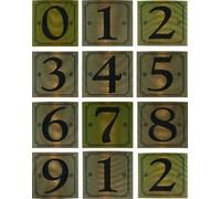 eCobbler Metalic Stick On Door Numbers 0 To 9In Gold - Number 6