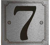 eCobbler Silver Stick On Door Numbers - Number 7