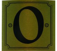 eCobbler Stick On Door Number 0 - with Gold Background