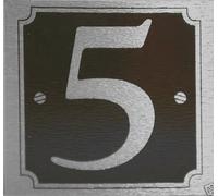 eCobbler Stick On Door Number 5 with Black Background