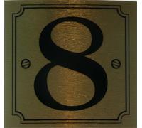 eCobbler Stick On Door Number 8 with gold background