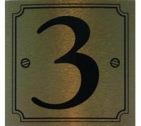 eCobbler Stick On Door Number gold background - Number 3