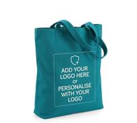 ECOBIZ Personalised Teacher Gift Tote Bag, Custom Text Photo Logo DTF Print Cotton Canvas Bag for Teachers Nursery Teaching Assistant Leaving Gifts, Personalised Tote Bag for Women, Thank You Present