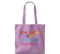 ECOBIZ Personalised Teacher Gift Tote Bag, Custom Text Photo Logo DTF Print Cotton Canvas Bag for Teachers Nursery Teaching Assistant Leaving Gifts, Personalised Tote Bag for Women, Thank You Present