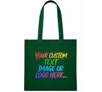 ECOBIZ Personalised Teacher Gift Tote Bag, Custom Text Photo Logo DTF Print Cotton Canvas Bag for Teachers Nursery Teaching Assistant Leaving Gifts, Personalised Tote Bag for Women, Thank You Present