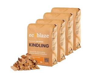 Ecoblaze 26kg Kiln Dried Hardwood Kindling Wood - Ideal for use with Natural Firelighters, Fire Logs, Briquettes, Kiln Dried Firewood Logs for Wood Burner, Fire Lighters and Smokeless Coal